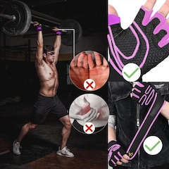 Luvas para Academia Gold Sports Air Pro com Munhequeira Gel Anti Derrapante - Foto 7