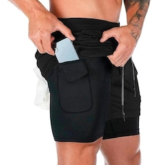 Shorts Hupana Compressão Bolso - Masculino - Foto 3