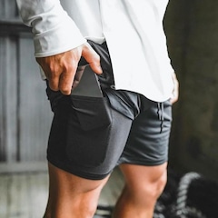 Shorts Hupana Compressão Bolso - Masculino - Foto 6