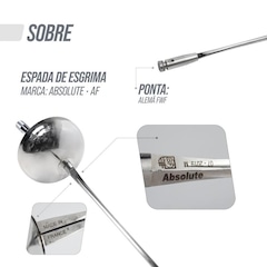 Espada de Esgrima Punho Francês Profissinal Fie - Absolute - Foto 4