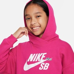 Blusão com Capuz Nike Sb Icon Fleece Easyon - Infantil - Foto 3