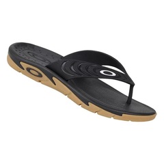 Chinelo Oakley Crowd Preto Marrom-- Masculino - Foto 1