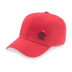 Boné Aba Curva do Flamengo Supercap Rubro-Negro Bordado - Strapback - Adulto - Foto 1