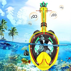 Mascara Subaquática de Mergulho Gold Sports Full Face com Snorkel - Adulto - Foto 3