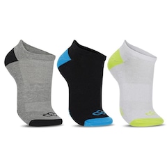 Meia Cano Invisível Olympikus Pacote com 3 Pares - Masculina - Foto 1