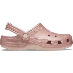Sandália Crocs Classic Glitter Clog Quartz Glitter - Infantil - Foto 1