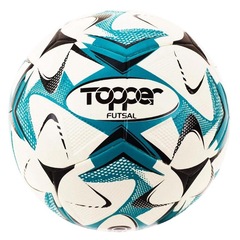 Bola de Futsal Topper Slick Colorful - Branco e Verde - Foto 1