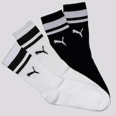 Kit Meia Cano Longo Puma Heritage - 4 Pares - Unissex - Foto 1