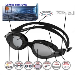 Óculos de Natação Gold Sports Odyssey - High Definition 180° de Visão - Adulto - Foto 2