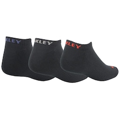 Kit de Meias Sapatilha Oakley Bark Low Quarter com 3 Pares - Masculina - Foto 2