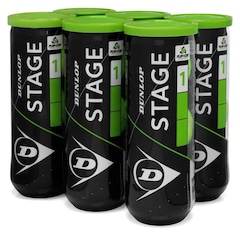Bola de Tênis Dunlop Stage 1 - Pack com 06 Tubos - Foto 1