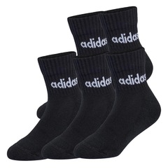 Kit Meias Cano Médio adidas Linear - 5 Pares - Infantil - Foto 1