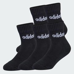Kit Meias Cano Médio adidas Linear - 5 Pares - Infantil - Foto 2