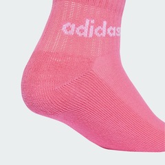 Kit Meias Cano Médio adidas Linear - 5 Pares - Infantil - Foto 6