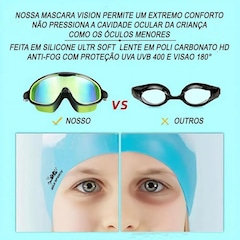 Máscara de Natação Gold Sports Vision High Definition - Infantil - Foto 4