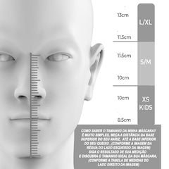 Máscara Subaquática de Mergulho Gold Sports Full Face com Snorkel - Adulto - Foto 7