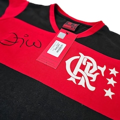 Camisa Flamengo Baby Look Retrô Zico Libertadores 1981 Braziline - Feminina - Foto 4