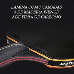 Kit Tênis de Mesa Gold Sports Boli 6.0 Series - 2 Raquetes 6 Star Profissional + 1 Mesh Bag - Foto 5
