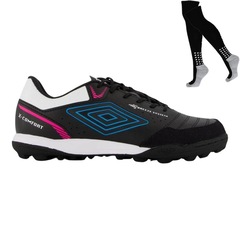 Chuteira Society Umbro X-Comfort + Meião - Adulto - Foto 1
