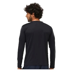 Camiseta Manga Longa Masculina Uv Line Preta - Foto 2