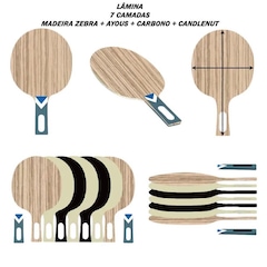 Kit de Tênis de Mesa Loki Rxton 6.0 Star Carbon - 1 Raq 1 Bolsa e 3 Bolas Gold Sports - Foto 4