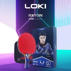 Kit de Tênis de Mesa Loki Rxton 6.0 Star Carbon - 1 Raq 1 Bolsa e 3 Bolas Gold Sports - Foto 7