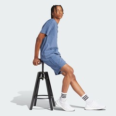 Shorts adidas Moletinho All Szn Três Listras Garment-Wash - Masculino - Foto 5