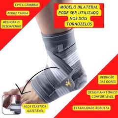 Tornozeleira Gold Sports com Bandagem Ajustável Confort Plus - Foto 2