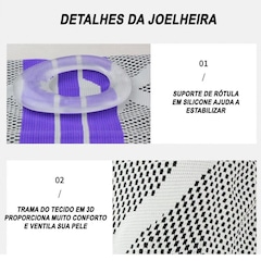 Joelheira Elástica Gold Sports de Compressão com Suporte Lateral e Rótula - Foto 7