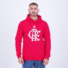 Blusão de Moletom com Capuz adidas Flamengo Dna - Masculino - Foto 1