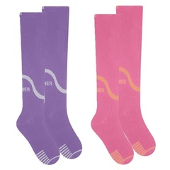 Kit de Meias Cano Alto de Compressão Selene 3/4 Esportiva com 2 Pares - Feminino - Foto 1