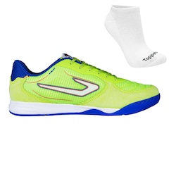 Kit Chuteira Futsal Topper Letra Iv + Meia - Adulto - Foto 1