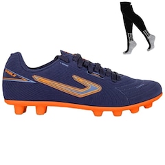 Kit Chuteira de Campo Topper Drible VI + Par de Meiões - Adulto - Foto 1