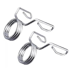 Kit Presilhas de Halteres Barra Olímpica Pel-04Ch Pelegrin Mola Cromada com 2 Unidades - Foto 1