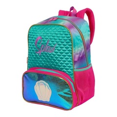 Mochila Sestini Mermaid 2 Grande Sereia Colorido - Foto 3