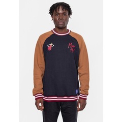 Blusão De Moletom Sem Capuz NBA Old Logo Preto - Masculino - Foto 2