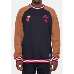 Blusão De Moletom Sem Capuz NBA Old Logo Preto - Masculino - Foto 3