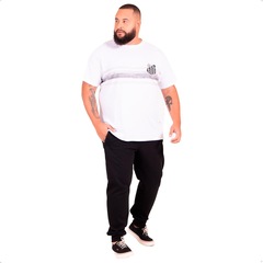 Camiseta Santos Oficial Torcedor Algodão Plus Size Surf Center Masculina - Foto 5