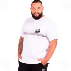 Camiseta Santos Oficial Torcedor Algodão Plus Size Surf Center Masculina - Foto 1