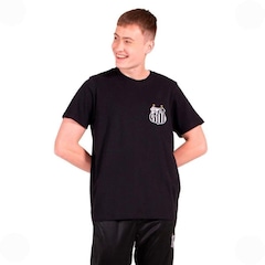 Camiseta Santos Oficial Torcedor Escudo Bordado Surf Center Masculina - Foto 4