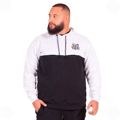 Blusão de Moletom Canguru Fechado Santos Oficial com Capuz  Plus Size Surf Center Masculino - Foto 3