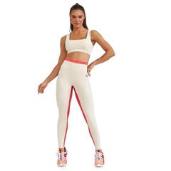 Calça Legging Caju Brasil Nakay com Recortes Coloridos - Feminino - Foto 3