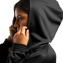 Blusão de Moletom Cropped com Capuz Olympikus - Feminino - Foto 3