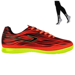 Kit Chuteira Futsal Topper Slick V e Meião - Adulto - Foto 1