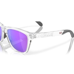 Óculos de Sol Unissex Oakley Frogskins Range Matte Clear Prizm Violet - Foto 4