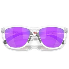 Óculos de Sol Unissex Oakley Frogskins Range Matte Clear Prizm Violet - Foto 7