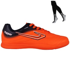 Chuteira Futsal Topper Forza Iii + Meião - Adulto - Foto 1