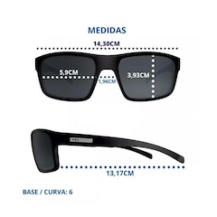 Óculos de Sol Masculino Hb Overkill Matte Black - Foto 4