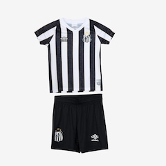 Uniforme de Futebol do  Santos Of. 2 2024 Umbro - Infantil - Foto 1
