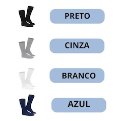 Kit de Meias Térmicas Frio Intenso Segunda Pele Roupas Térmicas Peluciada Fleece com 4 Pares - Adulto - Foto 7